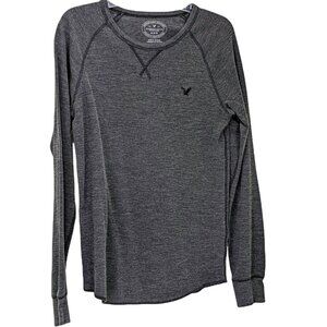 American Eagle Medium Long Sleeve Grey T-Shirt 33k